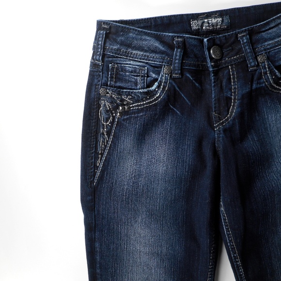 Silver Jeans Suki 17" Denim Blue Jeans 26 x 31.5 - Picture 7 of 11